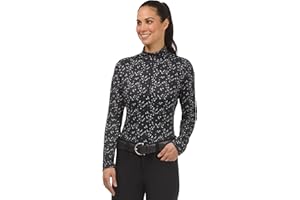 Kerrits Women's in The Zone Coolcore Horse Riding Top – Cooling, Long Sleeve Equestrian Sun Shirt with Horse Print