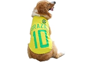 GabeFish Dog World Cup T Shirt Pets Football Jersey Sports Soccer National Team Vest Cat Summer Cool Clothes Apparel Brazil 6X-Large