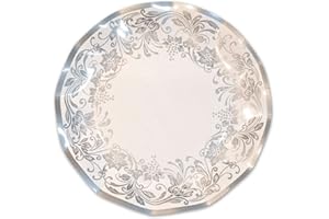 Beistle 10-Pack 8.25-Inch Plates, Small, Traditional Silver