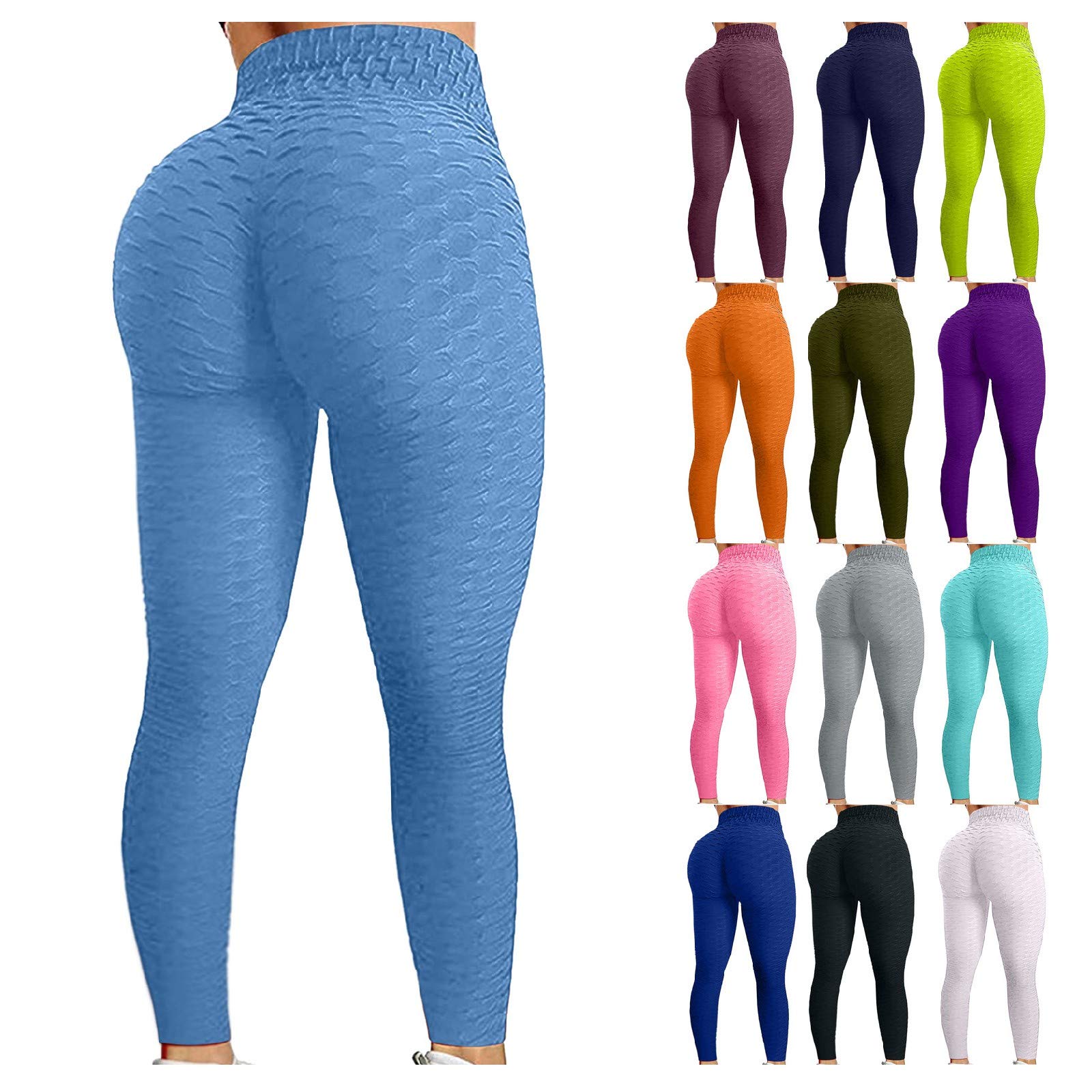 Realdo Famous TIK Tok Leggings, Yoga Pants for Women High Waist Tummy Control Bubble Hip Lifting Workout Running Tights