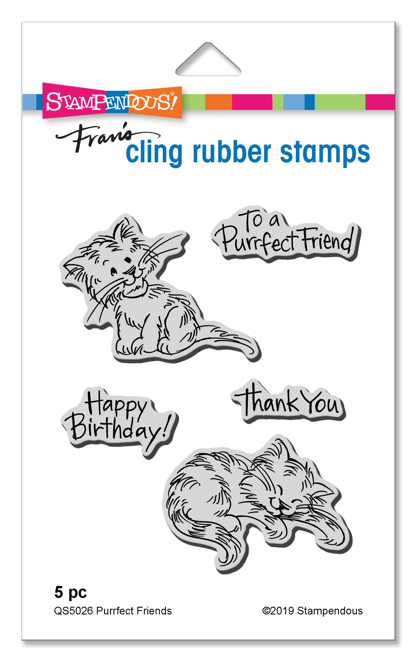 STAMPENDOUS Cling Rubber Stamp PURRFCT FR, One Size