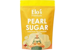 Sweden Pearl Sugar 8oz – Authentic, Chunky Sugar for Baking, Topping, and Decorating Desserts BY ELO'S PREMIUM