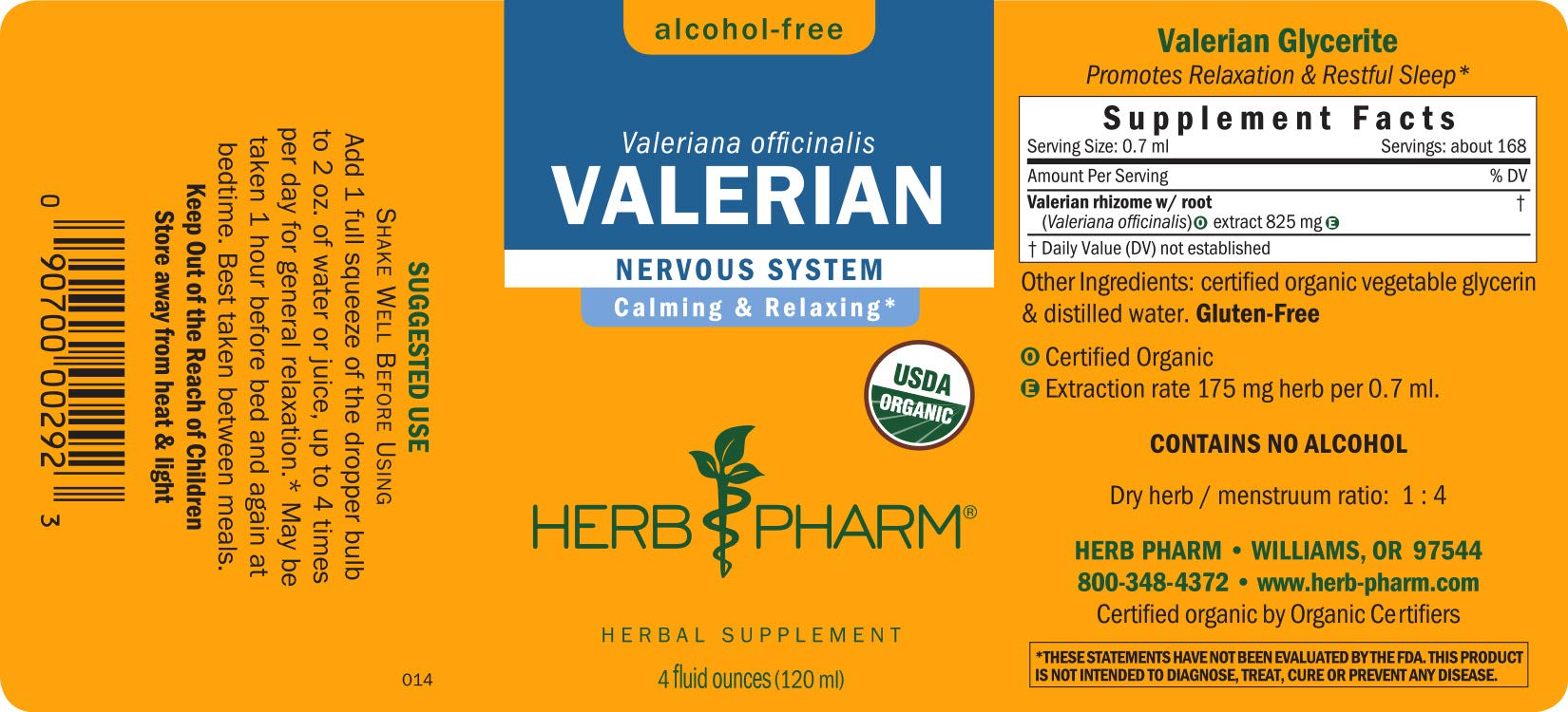 Herb Pharm Certified Organic Valerian Root Liquid Extract for