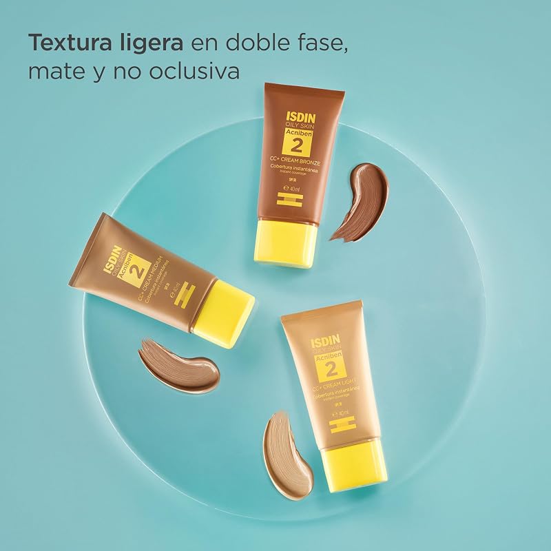 Acniben CC+ CREAM SPF30 - Cobertura hidratante anti-imperfecciones para pieles grasas o con tendencia acneica, matifica e hidrata al instante - 40 ml