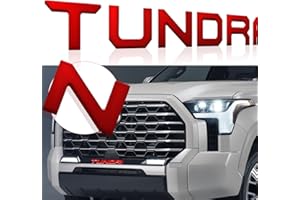 SUPER REPAIRMAN Front Grill Inserts Letter Compatible for 2022 2023 Tun Accessories, 3D Raised Self Adhesive Emblem Letter, with Strong Adhesive (Red)