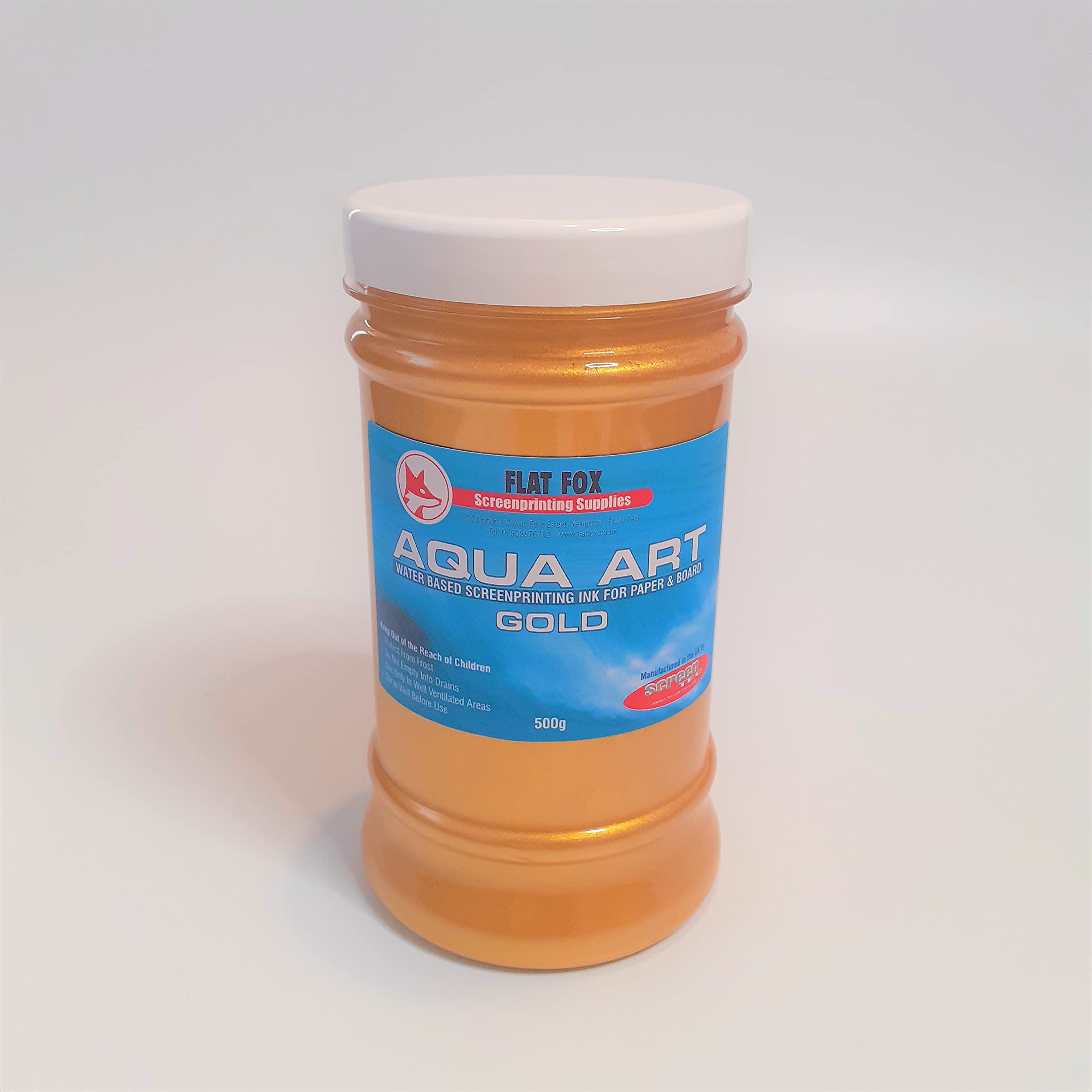 Aqua Art Paper and Board Screen Printing Inks (Gold, 500g)