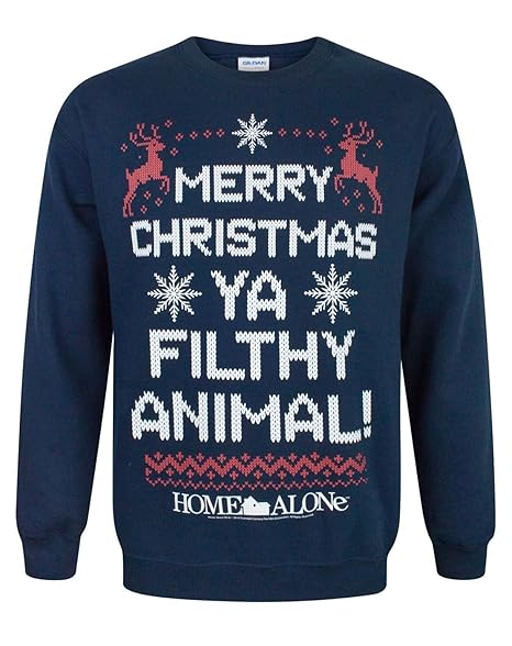 Home Alone Filthy Animal Christmas Sweatshirt: Amazon.co.uk: Clothing