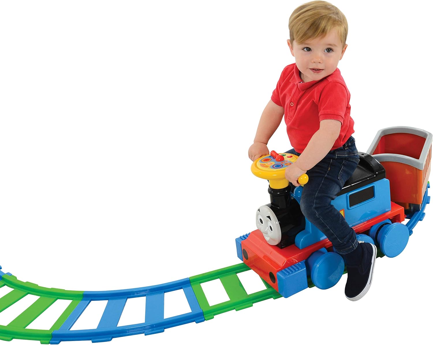 thomas & friends ride on train and 22 piece track set