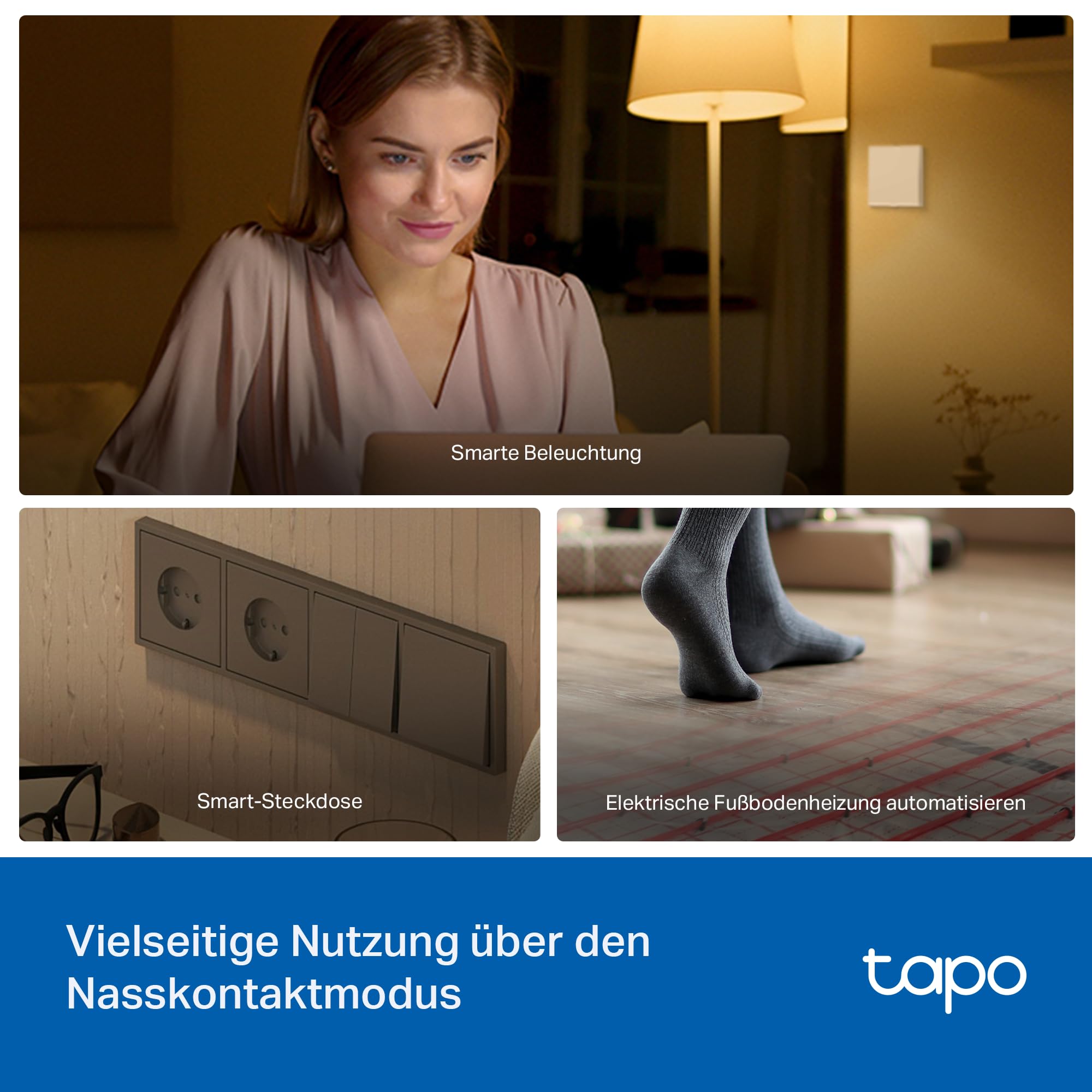 Tapo S110E WLAN und Bluetooth Smart Relaisschalter, Dry/Wet Contact, 1 Kanal, 10A, Lichtschalter, Garagentoröffner, Energieerfassung, Kompatibel Mit Alexa, Matter, Kein Hub Erforderlich 4