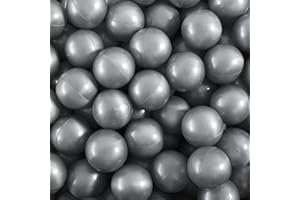 Heopeis Ball Pit Balls - Plastic Ball Play Balls BPA Free Phthalate Free Non-Toxic Play Balls for Children Ball Pit Party Brithday Ball Pool Tent,2.7inches,50Pcs(Silver Gray)