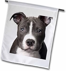 3dRose fl_4240_1 American Pit Bull Terrier Puppy Garden Flag, 12 by 18-Inch