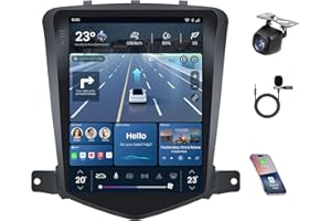 JERQRY Car Stereo Radio for Chevy Cruze 2009-2015: 5G WiFi 10.4 inch IPS Touchscreen Wireless CarPlay Andriod Auto Bluetooth FM GPS Navigation 1080P Backup Camera Steering Wheel Control