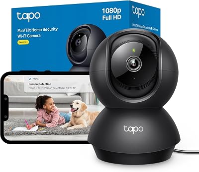 C201 360° WLAN-Überwachungskamera für Innenräume, 1080P, Nachtsicht, Bewegungserkennung, Zwei-Wege-Audio, kompatibel mit Alexa & Google Assistant, für Babys/Haustiere