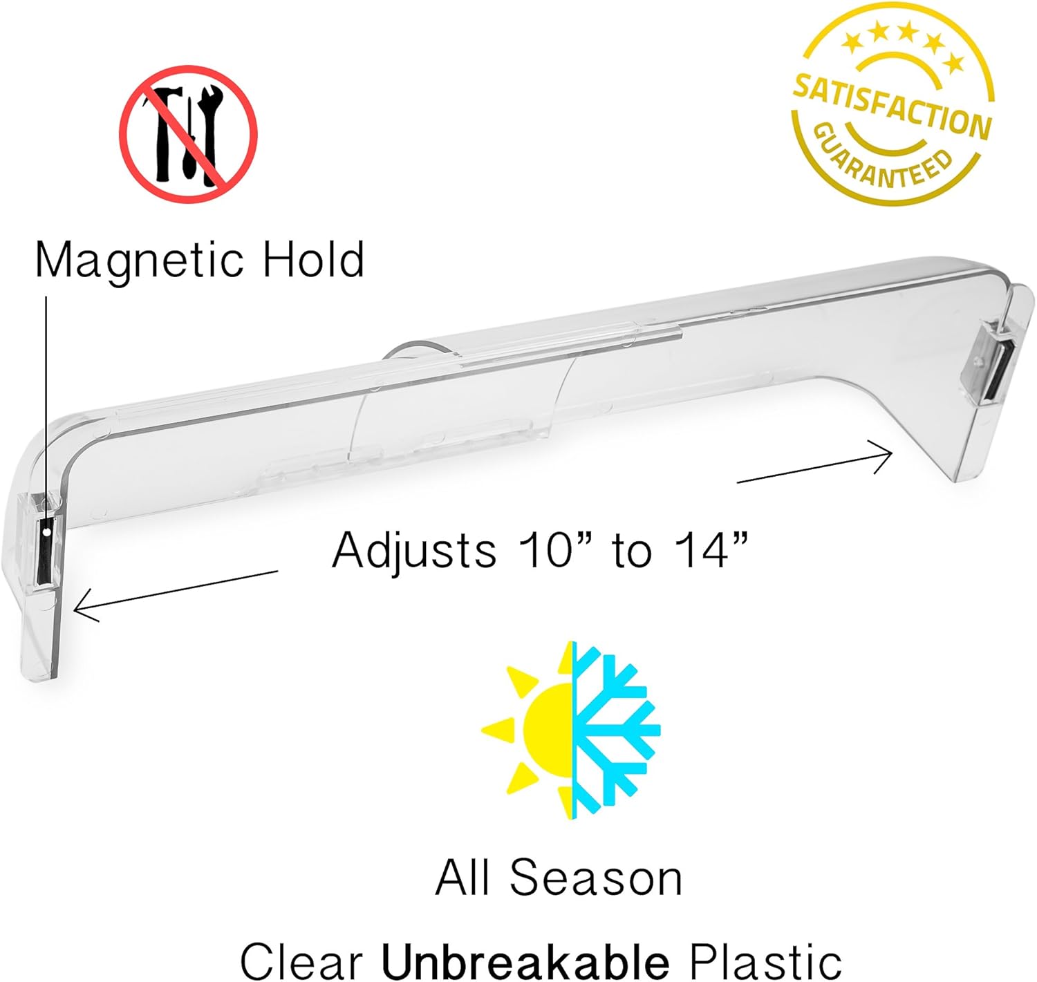 Home Intuition Adjustable Magnetic Heat and Air Deflector for Vents, Sidewall, and Ceiling Registers, 2 Pack - - 