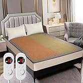 Heated Mattress Pad Queen Size – Electric Bed Pad with Dual Zone Control, Heated Mattress Cover, Thick Underblanket Sheet, Bed Warmer (09 Grey, 60" x 80")
