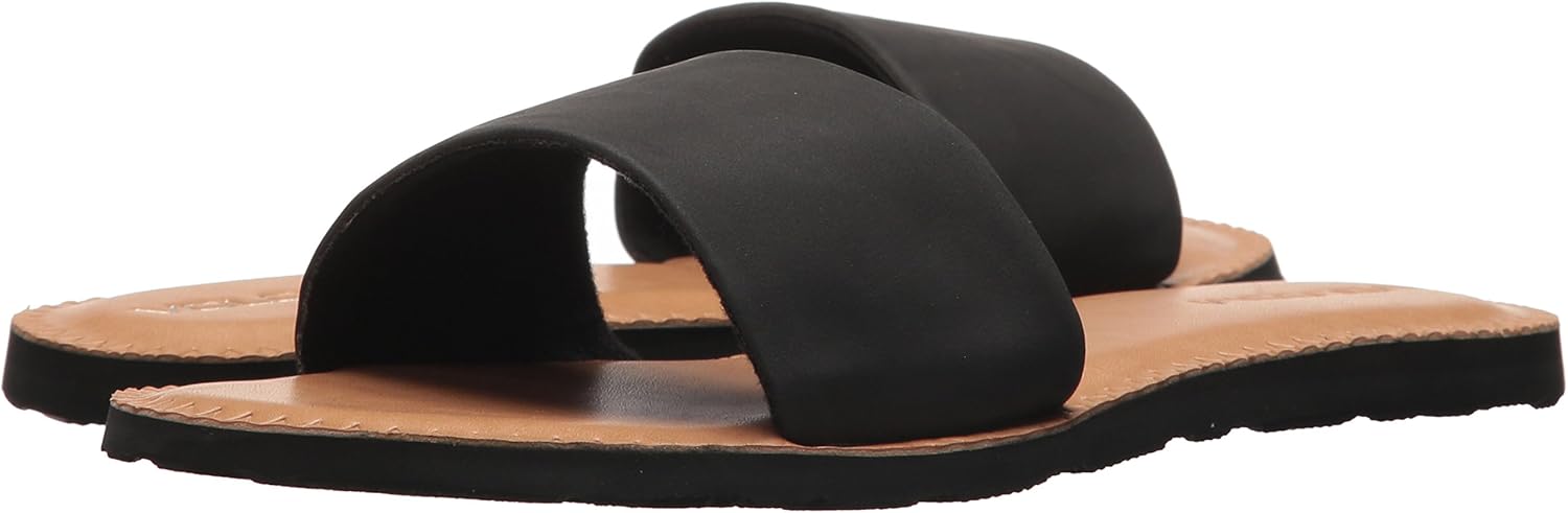  | Volcom Women's Simple Synthetic Leather Strap Slide Sandal | Slides