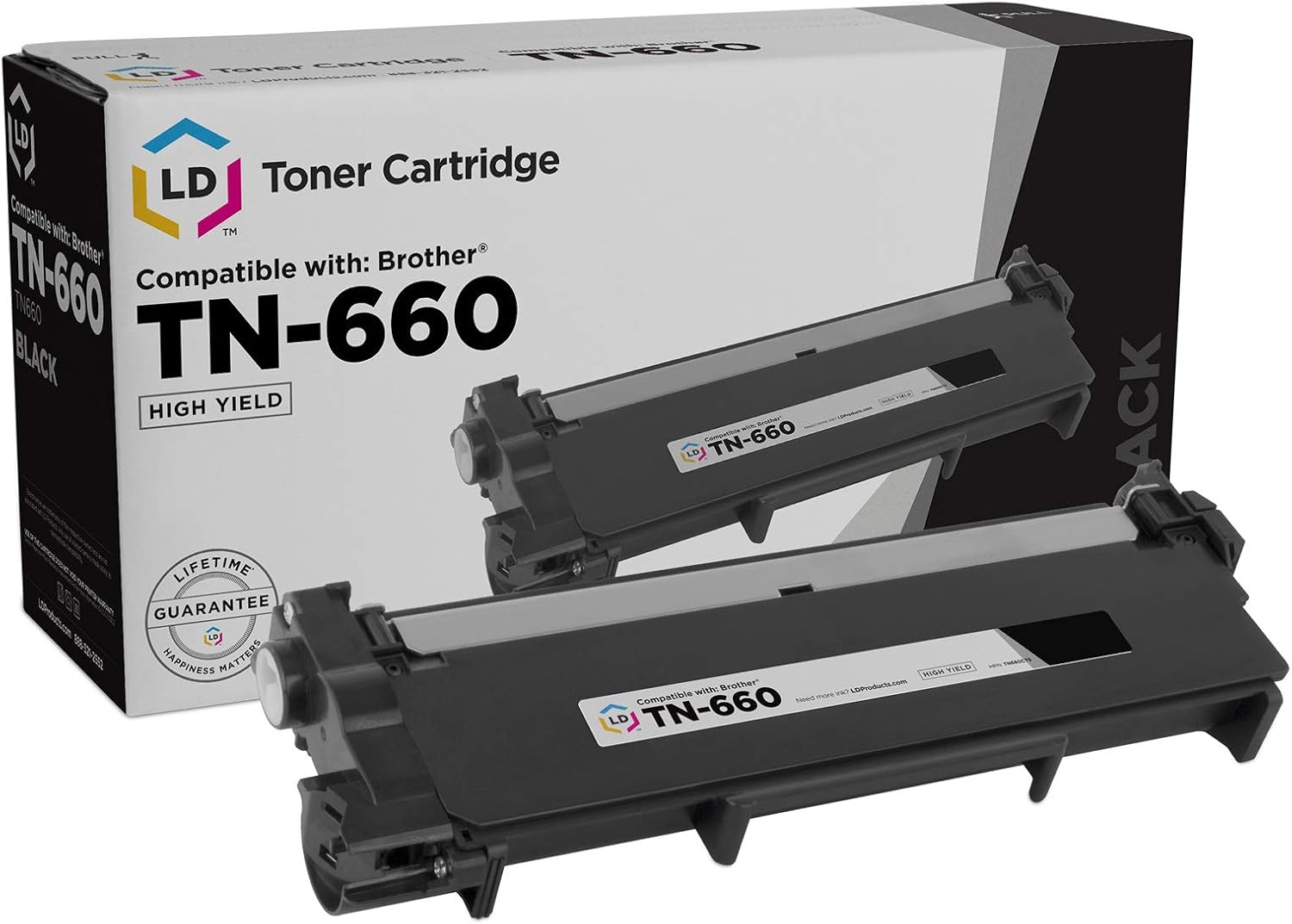 thumbnail image 2 of 5-Pack ONLYU Black Toner Cartridges – TN630 TN660 Compatible For Brother Printers, 2600 Pages Each 2 of 5