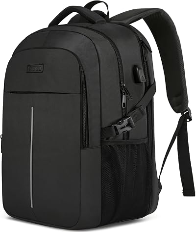 WENIG 50L Extra Large Backpack USB Port Anti Theft TSA Travel Laptop Bag 17 Inch