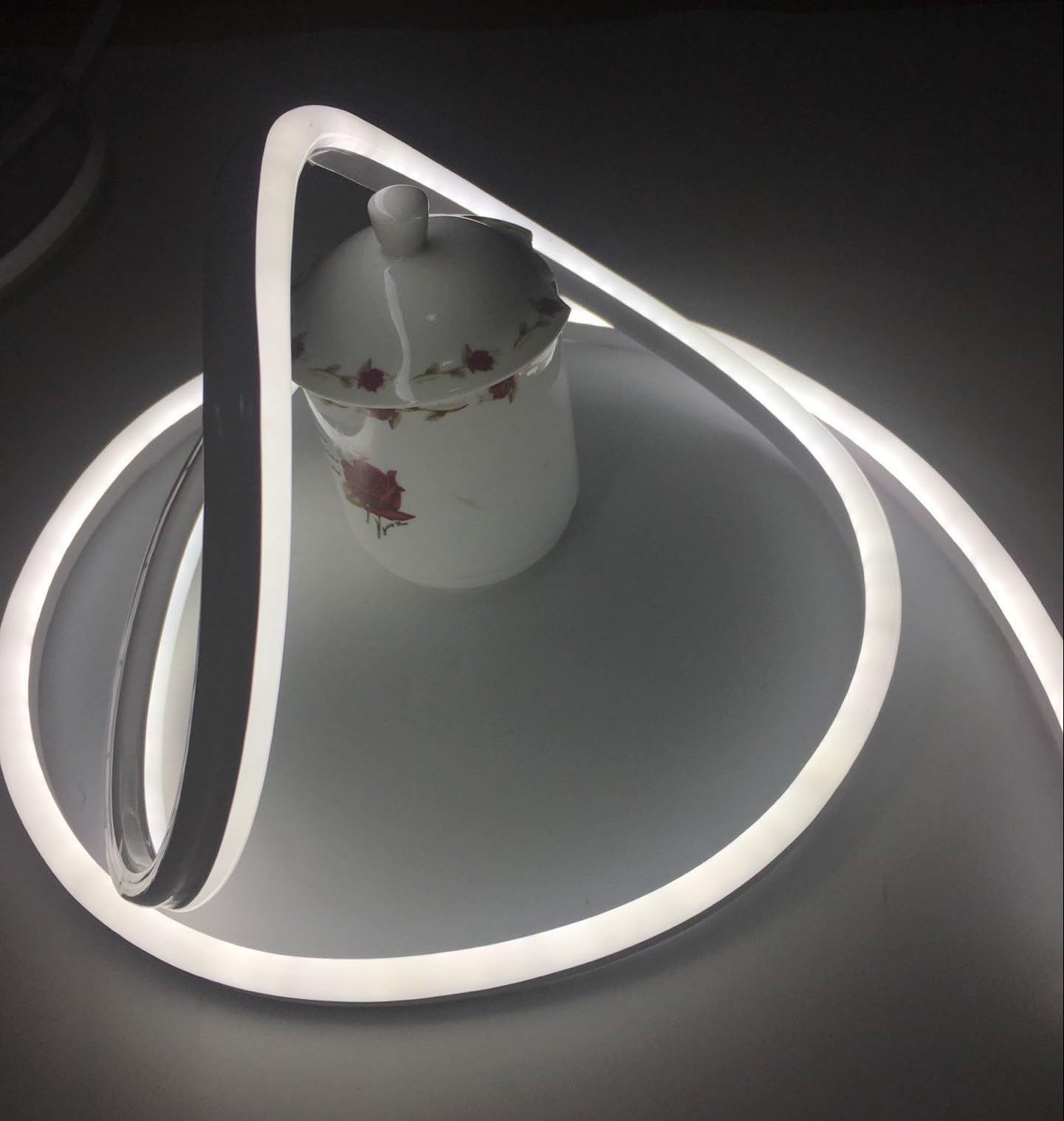 TOPATOM Vasten 12V LED NEON Light Strip Neon Rope Light 65 Feet White Waterproof Resistant, Accessories Included - [Ideal for Home Improvement Indoor Outdoor Rope Lighting] (White)