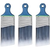 Wesquer Paint Brushes Short Handle Paint Brush for Painting Walls Stain Wood Small Areas Cutting and Trim Works Home Improvem