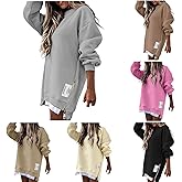 uhnmki Womens Long Sleeve Zipper Slit Sweatshirt Casual Pullover Zipper Hoodies Womens Side Zipper Sweatshirts