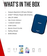 Canon Zoemini 2 Printing Kit Navy Blue Bluetooth 5.0 USB-C Fast Charge view 7