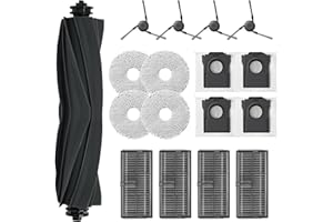 Replacement Accessories Kit for Dreame X40 Ultra / L40 Ultra and MOVA P10 Pro Ultra Includes 1 Brush Roller, 4 Mop Pads, 4 Du