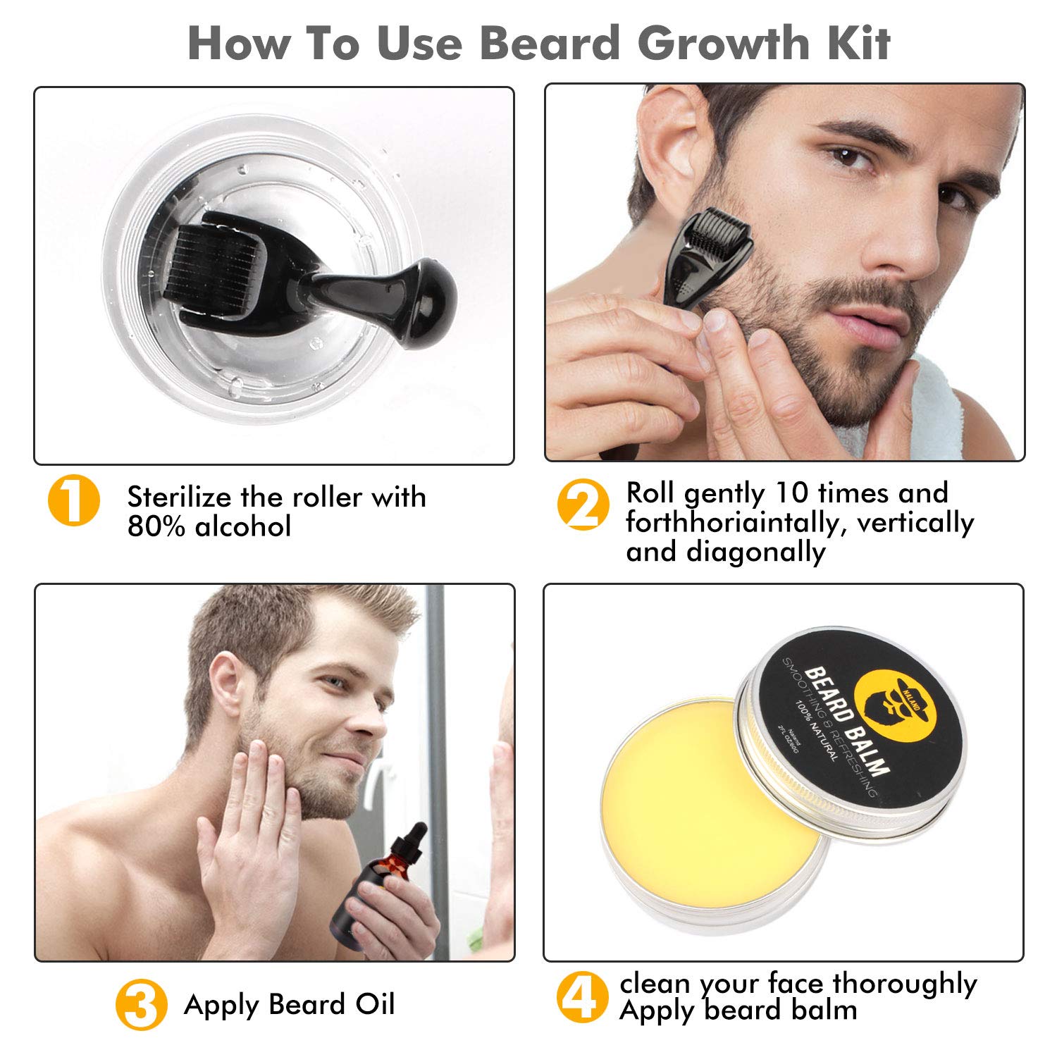 danish beard growth kit