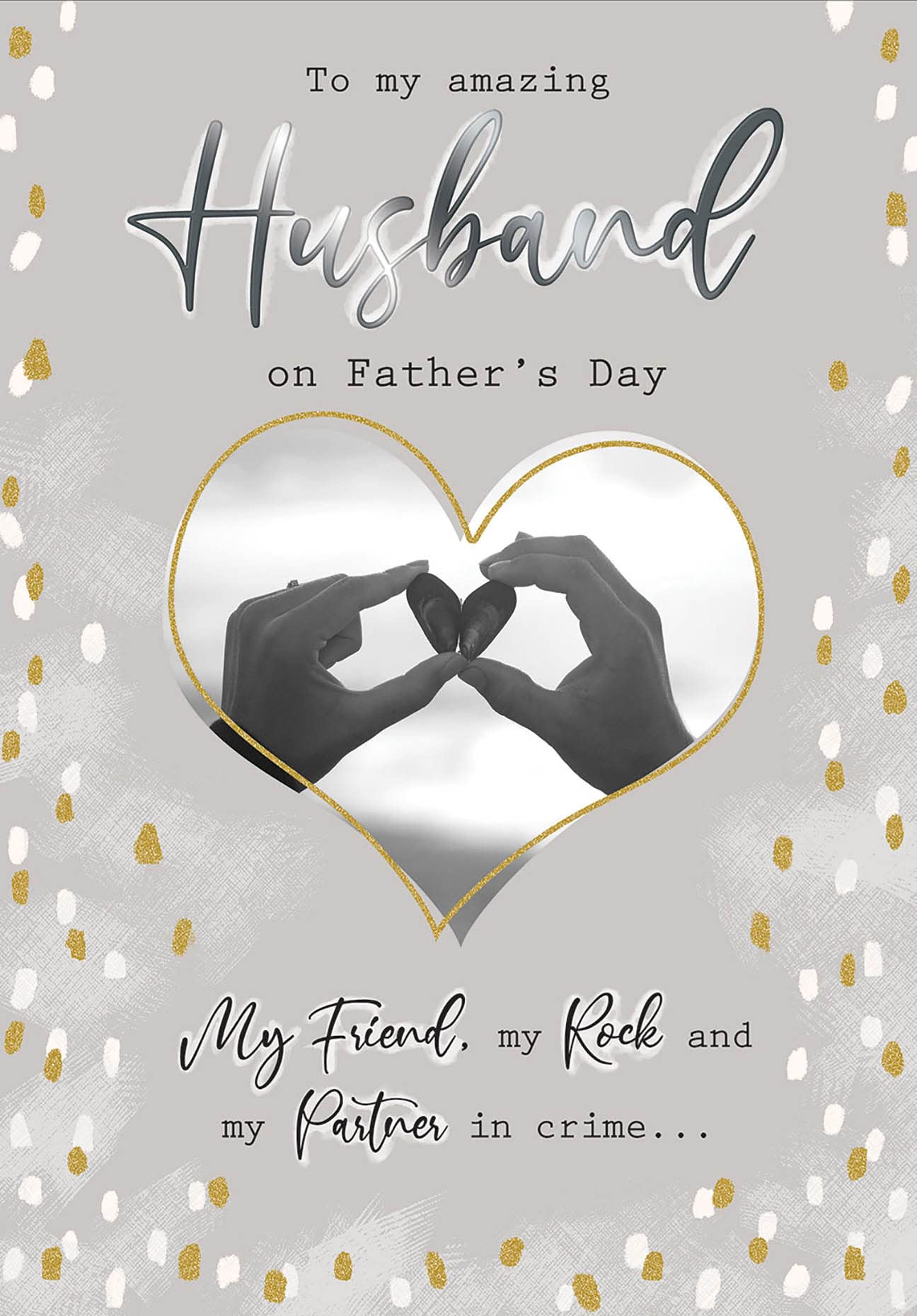 Piccadilly Greetings Photo Father's Day Card Husband - 10 x 7 inches, A53356