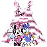 Disney Princess Minnie Mouse Frozen Elsa Girls Dress Ruffle Sleeveless Criss Cross Sundress Summer Clothes Baby to Toddler