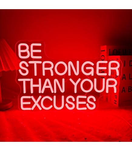 thumbnail image 2 of Red Gym Neon Sign Motivational Led Wall Light For Home 2 of 9