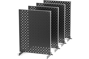 Ultrawall Pegboard Display Stand, Metal Tabletop Pegboard Display, Accessories Rack Organizer for Jewelry, Retail Stores, Craft Shows, 12"X16", 4pcs Black