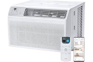 TCL H14W35W 14,000 BTU Smart Window Air Conditioner, AC Unit, Fan & Dehumidifier, 700 Sq. Ft, Remote Control, Compatible with Alexa/Google Assistant, White