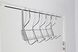Premier Over Door Hanger with 10 Hooks Chrome Finish Anti-Slip Back of Door Hook view 4