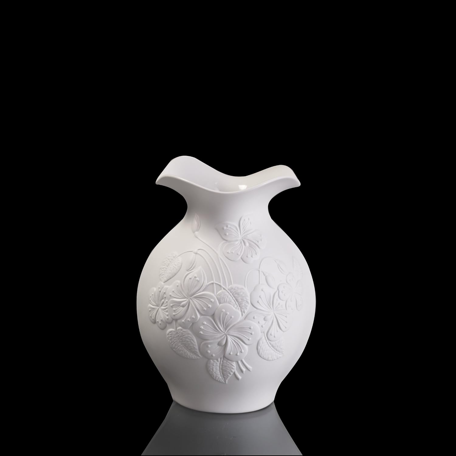 Vaso Montana Kaiser Porzellan In Ceramica Bianca 12,5 Cm | Mini Vaso Moderno Artigianale Non Smaltato