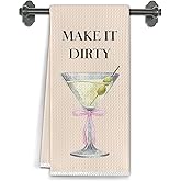 Elefeltclave Dirty Martini Gifts Kitchen Towels, Gifts for Martini Lovers Dish Tea Towels for Kitchen Decor, Alcohol Gift for Women Men Decorative Hand Towels for Bar Pub, 16x24 Inch