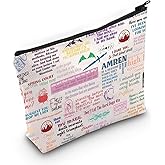VAMSII Romance Book Inspired Gift Book Fan Makeup Bag Cosmetic Bag Bookish Gift