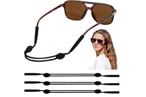 GZJ Eye Glasses Strap, 3 Pcs No Tail Adjustable Eyeglasses Strap Holder for Women Men Kids, Eyewear String Lanyard Retainer
