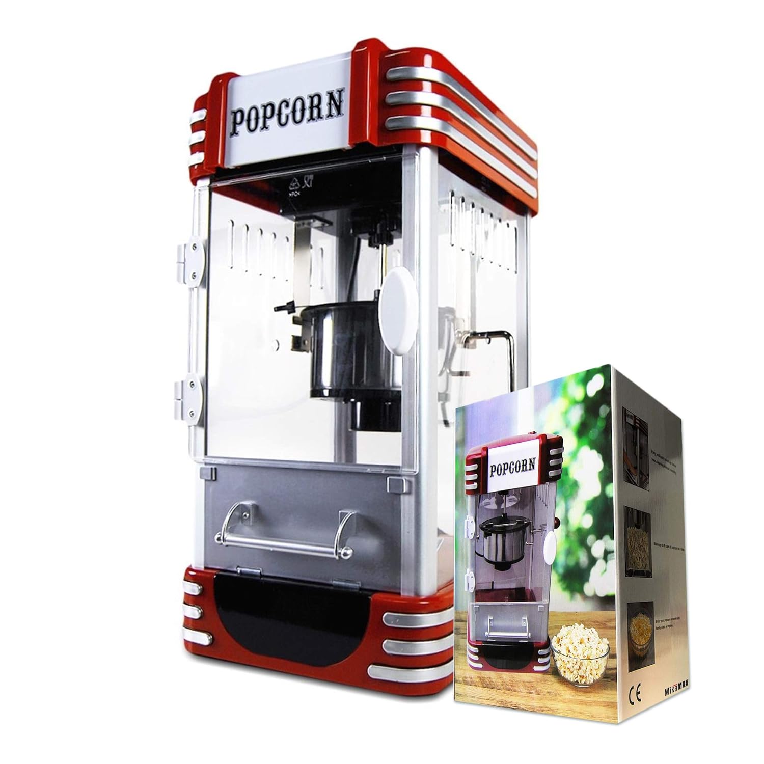 Mikamax - Retro Popcorn Machine - Deluxe - Cinema Popcorn ...