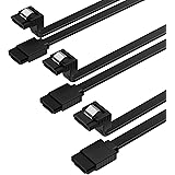 Sabrent SATA III (6 Gbit/s) Right Angle Data Cable with Locking Latch for HDD/SSD/CD and DVD Drives (3 Pack - 20-Inch) in Bla