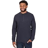 Coleman Long Sleeve Brushed Back Stretch Twill Double Knit Henley Shirt with Textured Fabric Detail