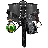 SUMGOGO 5PCS Corset Renaissance Belt Medieval Renaissance Belt Pouch Cork Potion Bottle Festival Halloween Costume Accessory