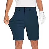 JWM Mens 7"/9" Stretch Golf Shorts - Lightweight Hybrid Casual Dress Work Flat Front Shorts with 5 Pockets Quick Dry UPF50