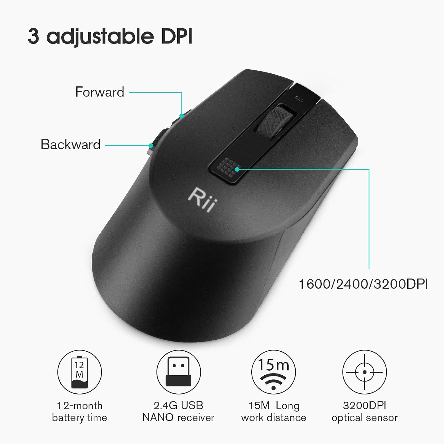 Wireless Keyboard and Mouse Set, Keyboard and Mouse with Ultra-slim Size UK Layout Compatible with PC, Laptop, Computer - Image 4