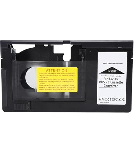 Amazon.com: VHS-C Motorized Cassette Adapter Play Camcorder Tapes