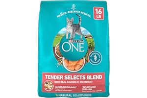 Purina ONE Natural Dry Cat Food, Tender Selects Blend With Real Salmon - 16 lb. Bag