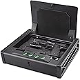 SOULYI Digital Gun Safe for 3 Pistols Safe DOJ Certified with 3 Quick Access Handgun Safe, Keypad Frosted Black Bedside Firearm Safe Hardened Steel Lock Box