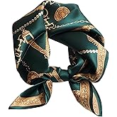Onllh 100% Mulberry Silk Scarf for Women Hair Lightweight Square Neckerchief Wrap For Head Scarves 21"