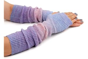 F Flammi Wool Blended Arm Warmer Winter Novetly Fingerless Gloves Knit Mitten Gloves Wrist Warmer for Women