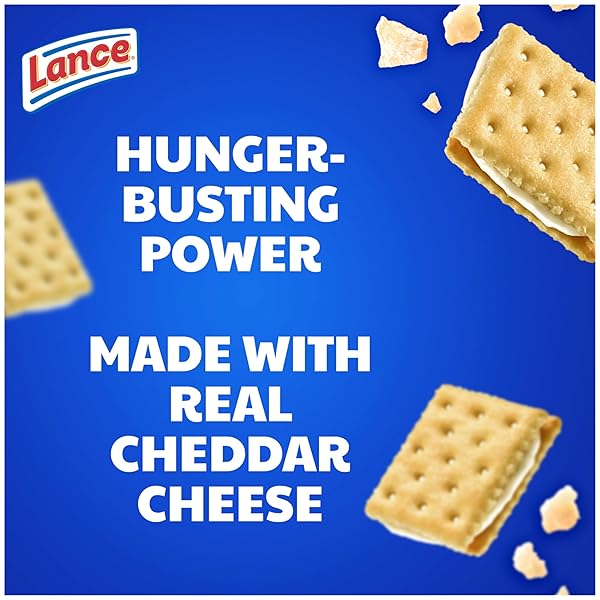 LANCE SANDWICH CRACKERS, CAPTAIN’S WAFERS WHITE CHEDDAR, 10 INDIVIDUAL PACKS, 6 SANDWICHES EACH